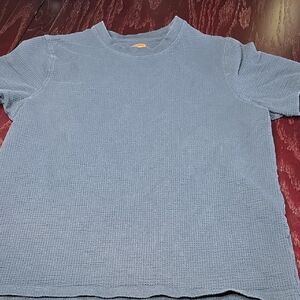 Men's Short-Sleeve Waffle Knit Crewneck T-Shirt - Slate Blue